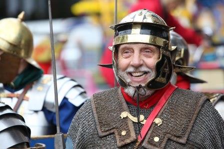 Man dressed as a Roman at Droitwich Spa's annual Salt Festival.